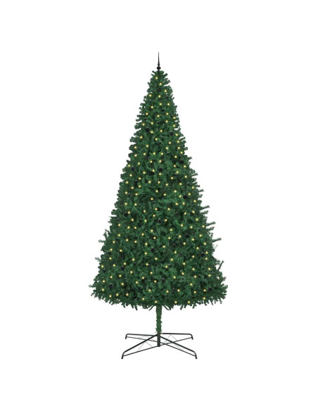 Albero di Natale con luci a corde decorative Verde 400 cm PVC