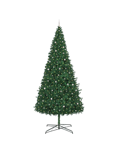 Albero di Natale con luci a corde decorative Verde 400 cm PVC