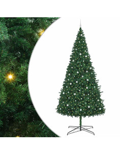 Albero di Natale con luci a corde decorative Verde 400 cm PVC 2