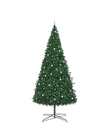 Albero di Natale con luci a corde decorative Verde 400 cm PVC