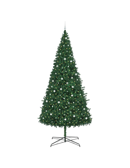 Albero di Natale con luci a corde decorative Verde 400 cm PVC