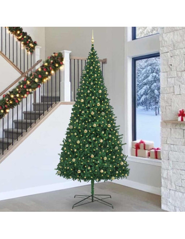 Albero di Natale con luci a corde decorative Verde 400 cm PVC