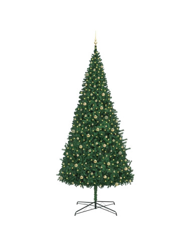 Albero di Natale con luci a corde decorative Verde 400 cm PVC