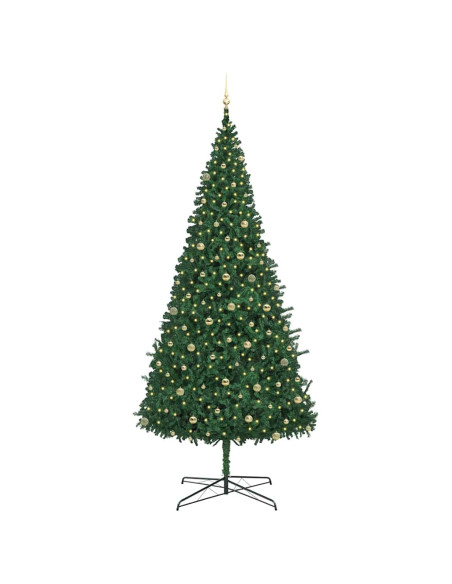 Albero di Natale con luci a corde decorative Verde 400 cm PVC