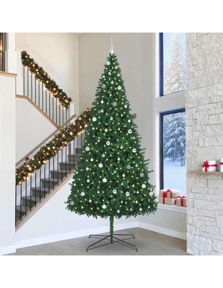 Albero di Natale con luci a corde decorative Verde 400 cm PVC