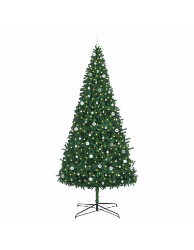 Albero di Natale con luci a corde decorative Verde 400 cm PVC