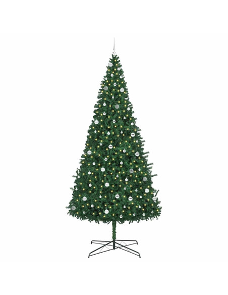 Albero di Natale con luci a corde decorative Verde 400 cm PVC