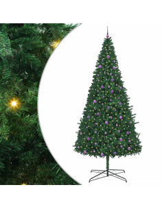 Albero di Natale con luci a corde decorative Verde 400 cm PVC 2