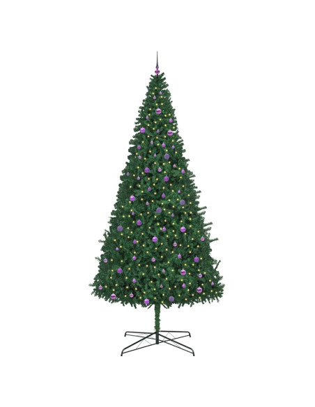 Albero di Natale con luci a corde decorative Verde 400 cm PVC