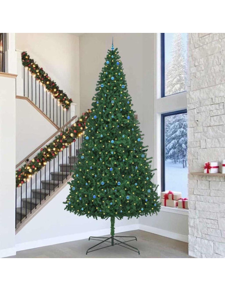 Albero di Natale con luci a corde decorative Verde 400 cm PVC