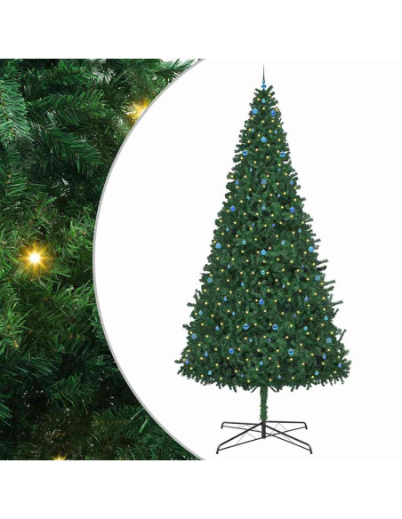 Albero di Natale con luci a corde decorative Verde 400 cm PVC