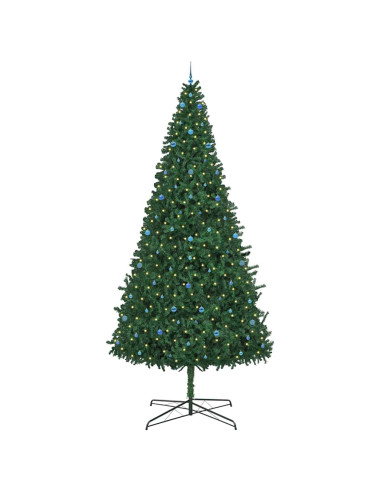 Albero di Natale con luci a corde decorative Verde 400 cm PVC