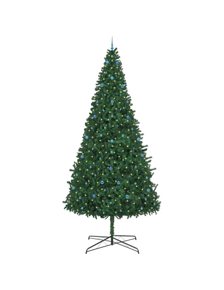 Albero di Natale con luci a corde decorative Verde 400 cm PVC