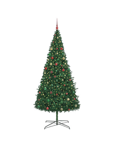 Albero di Natale con luci a corde decorative Verde 400 cm PVC