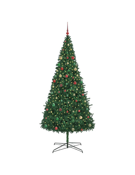 Albero di Natale con luci a corde decorative Verde 400 cm PVC
