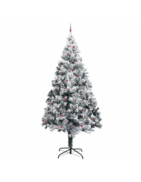 Albero di Natale artificiale preilluminato con set di palline