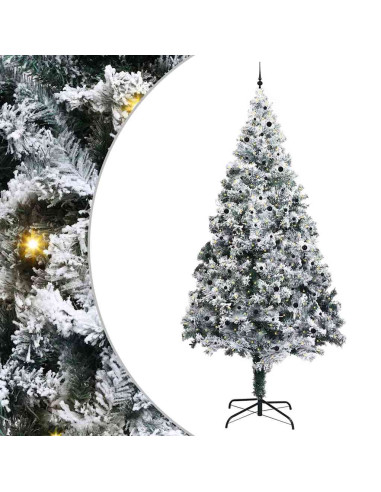 Albero di Natale artificiale pre-illuminato con set di palline