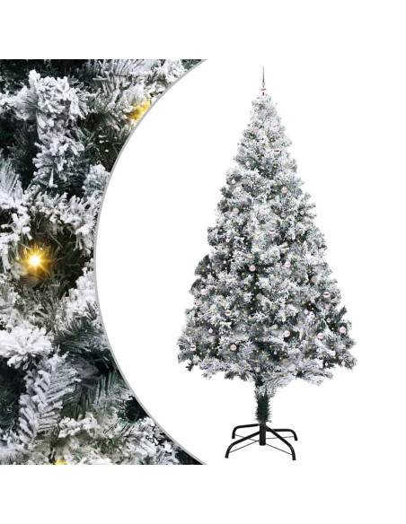 Albero di Natale artificiale pre-illuminato con set di palline