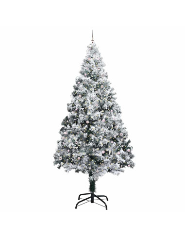 Albero di Natale artificiale pre-illuminato con set di palline