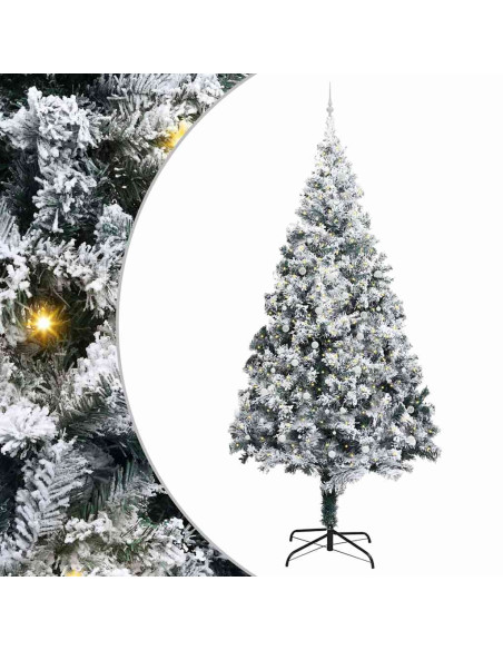Albero di Natale artificiale pre-illuminato con set di palline