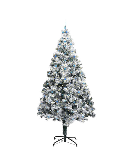Albero di Natale artificiale preilluminato con set di palline