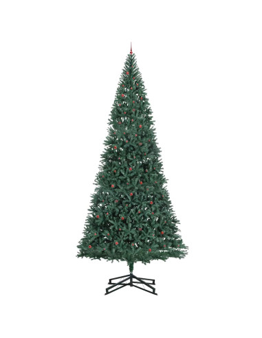 Albero di Natale Artificiale Pre-illuminato con Set di Palline