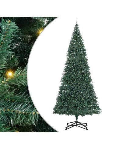 Albero di Natale Artificiale Pre-illuminato con Set di Palline