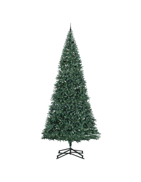 Albero di Natale Artificiale Pre-illuminato con Set di Palline