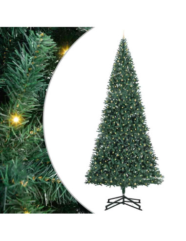 Albero di Natale Artificiale Pre-illuminato con Set di Palline