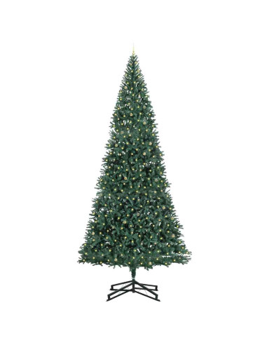 Albero di Natale Artificiale Pre-illuminato con Set di Palline