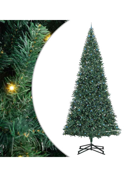Albero di Natale Artificiale Pre-illuminato con Set di Palline