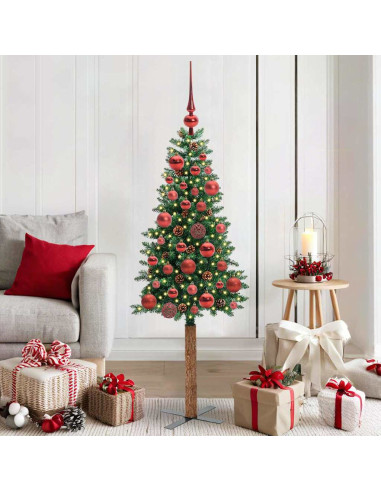 Albero di Natale snodato con 150 LED con supporto Verde 150 cm