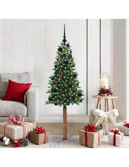 Albero di Natale snodato con 150 LED con supporto Verde 150 cm