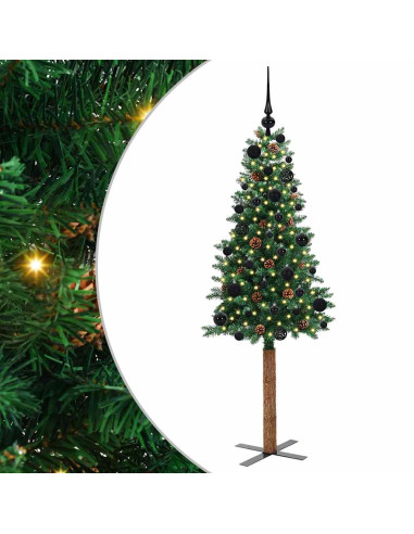 Albero di Natale snodato con 150 LED con supporto Verde 150 cm
