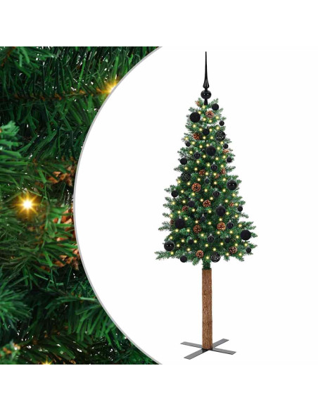 Albero di Natale snodato con 150 LED con supporto Verde 150 cm