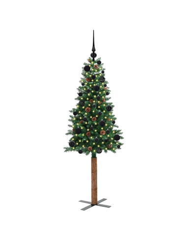 Albero di Natale snodato con 150 LED con supporto Verde 150 cm