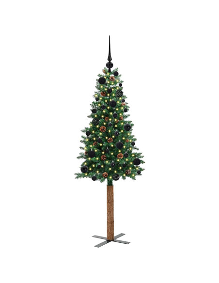 Albero di Natale snodato con 150 LED con supporto Verde 150 cm