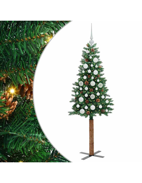 Albero di Natale snodato con 150 LED con supporto Verde 150 cm