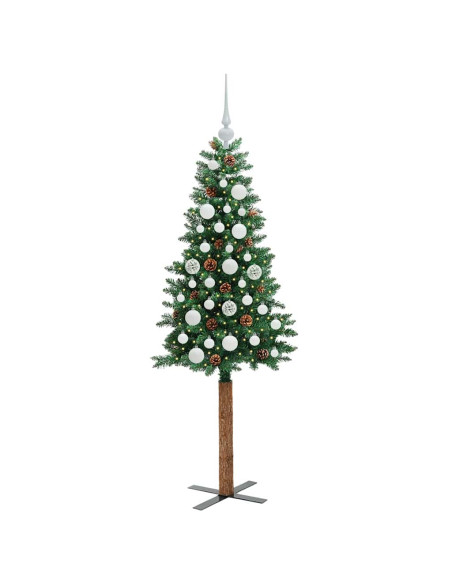 Albero di Natale snodato con 150 LED con supporto Verde 150 cm
