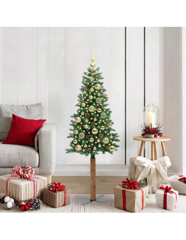 Albero di Natale snodato con 150 LED con supporto Verde 150 cm