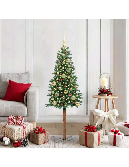 Albero di Natale snodato con 150 LED con supporto Verde 150 cm