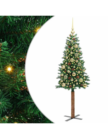Albero di Natale snodato con 150 LED con supporto Verde 150 cm