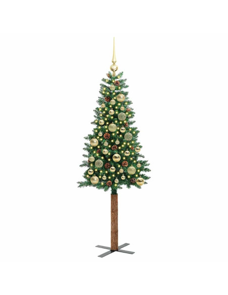 Albero di Natale snodato con 150 LED con supporto Verde 150 cm