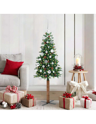 Albero di Natale snodato con 150 LED con supporto Verde 150 cm