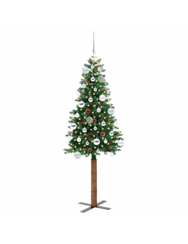 Albero di Natale snodato con 150 LED con supporto Verde 150 cm