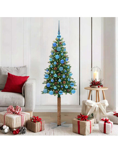 Albero di Natale snodato con 150 LED con supporto Verde 150 cm