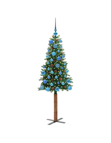 Albero di Natale snodato con 150 LED con supporto Verde 150 cm