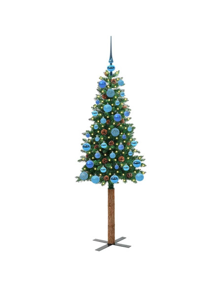 Albero di Natale snodato con 150 LED con supporto Verde 150 cm