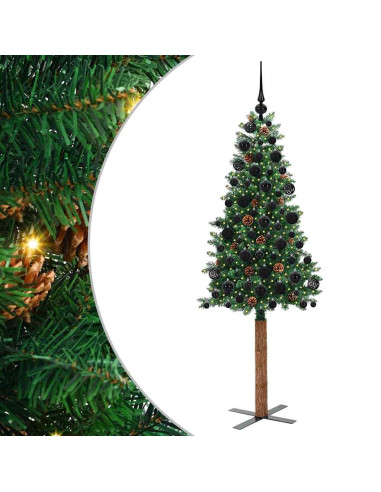 Albero di Natale snodato con 300 LED con supporto Verde 180 cm
