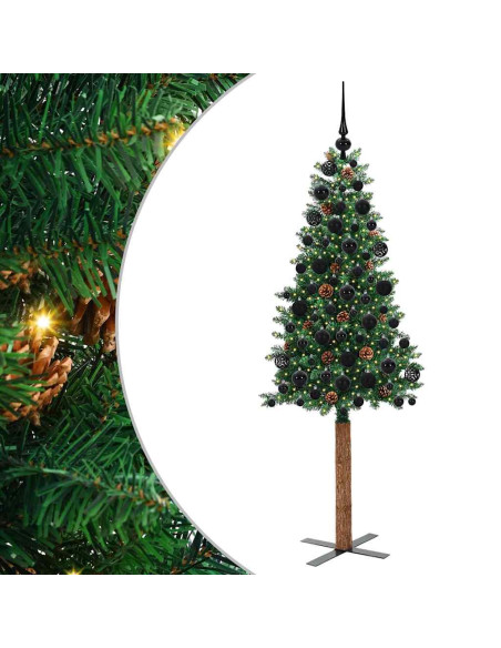 Albero di Natale snodato con 300 LED con supporto Verde 180 cm